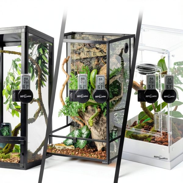 REPTI ZOO Reptile Thermometer Hygrometer Digital LCD Display-4