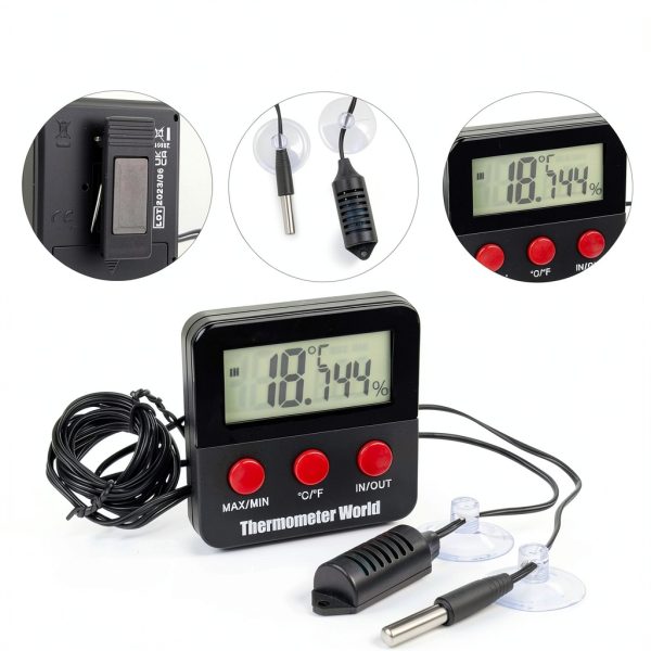 Reptile Thermometer Hygrometer Digital Probes Thermometer-3