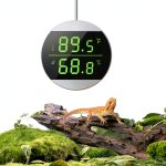 Ankilo Reptile Thermometer Hygrometer LED Display Adhesive-0