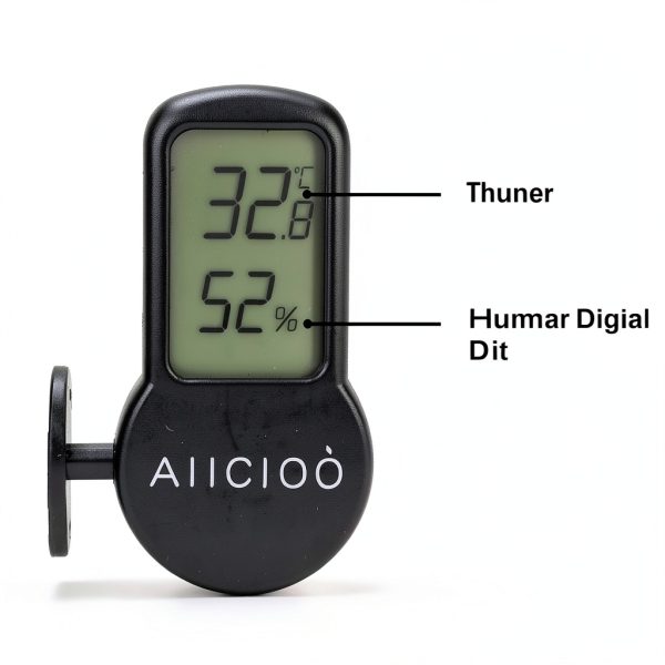 AIICIOO Reptile Thermometer Hygrometer Digital Display-2