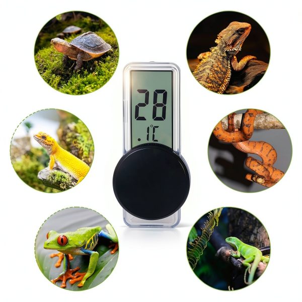 LURMMUE Reptile Thermometer Hygrometer Digital LCD Display-5