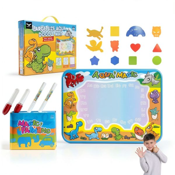 FREE TO FLY Dinosaur Water Drawing Mat Reusable Kids Toy-5