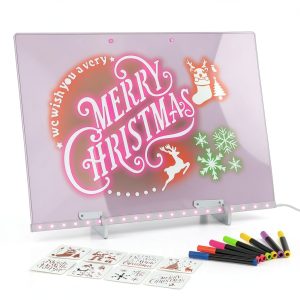 ABCOLED Drawing Board Kids Doodle Glow Light Acrylic-0