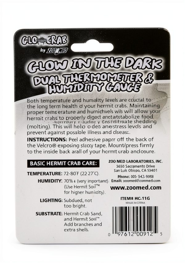 Zoo Med Hermit Crab Thermometer Humidity Monitor Glows-1