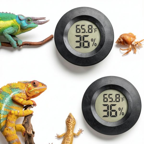 Serundo Auto Reptile Thermometer Hygrometer Digital Tank-0