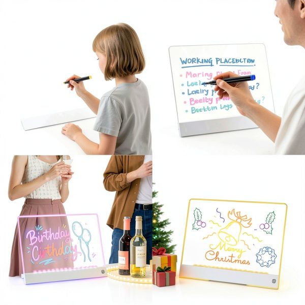 Yecuip LED Drawing Board Rechargeable Kids White Drawing-3