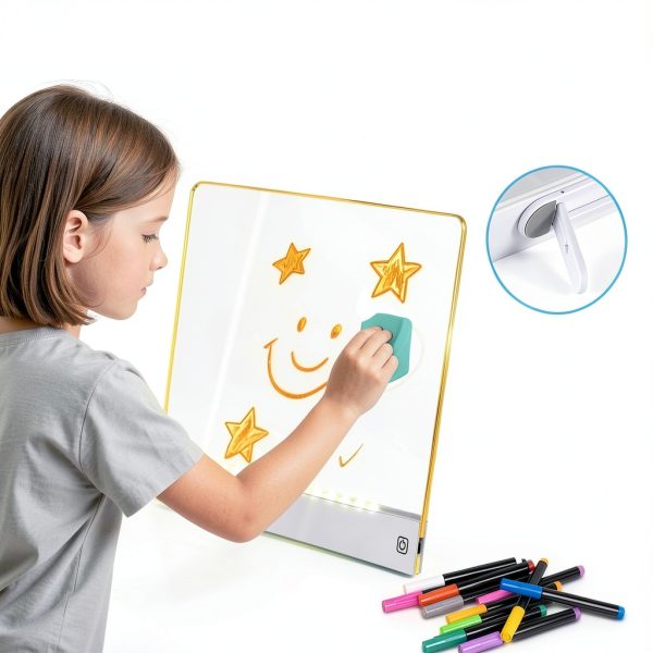 Yecuip LED Drawing Board Rechargeable Kids White Drawing-5