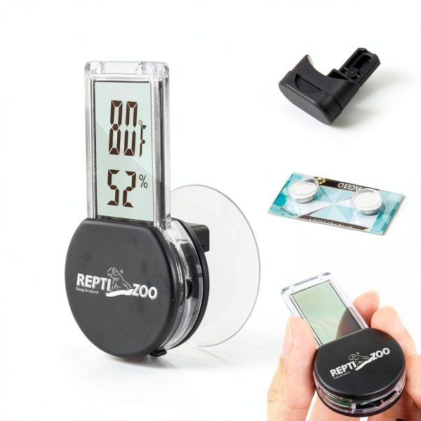 REPTI ZOO Reptile Thermometer Hygrometer Digital LCD Display-5