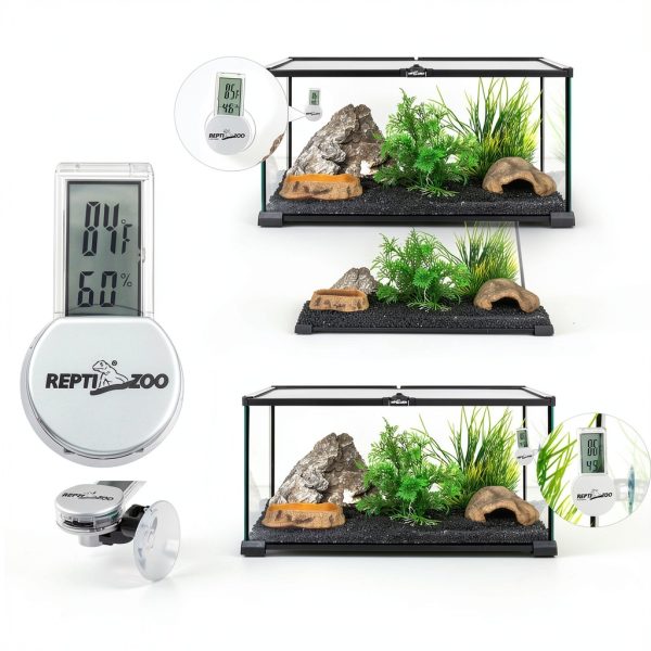 REPTI ZOO Reptile Thermometer Hygrometer 2 in 1 Digital-1