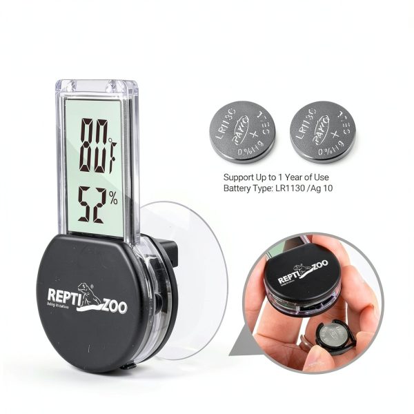 REPTI ZOO Reptile Thermometer Hygrometer Digital LCD Display-3