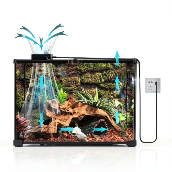 GeeKoit Terrarium Thermo Hygrometer Ventilation Fan Reptile-5