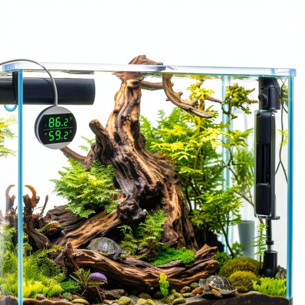 Ankilo Reptile Thermometer Hygrometer LED Display Adhesive-5