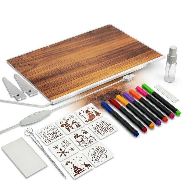 ABCOLED Drawing Board Kids Doodle Glow Light Acrylic-3