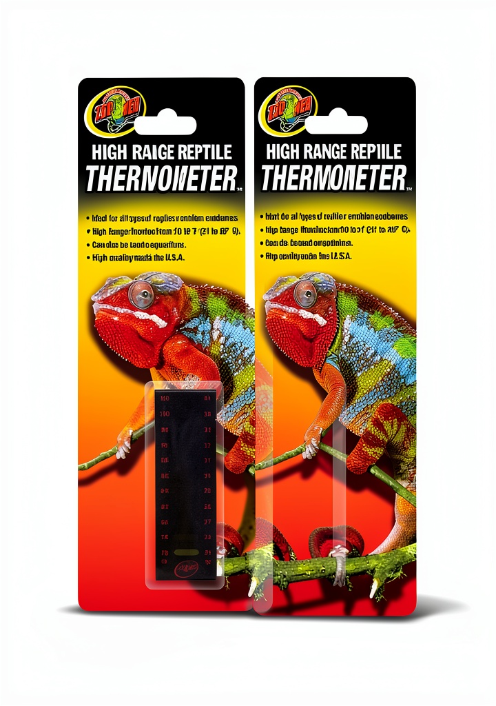 Zoo Med Reptile Thermometer installed in a terrarium