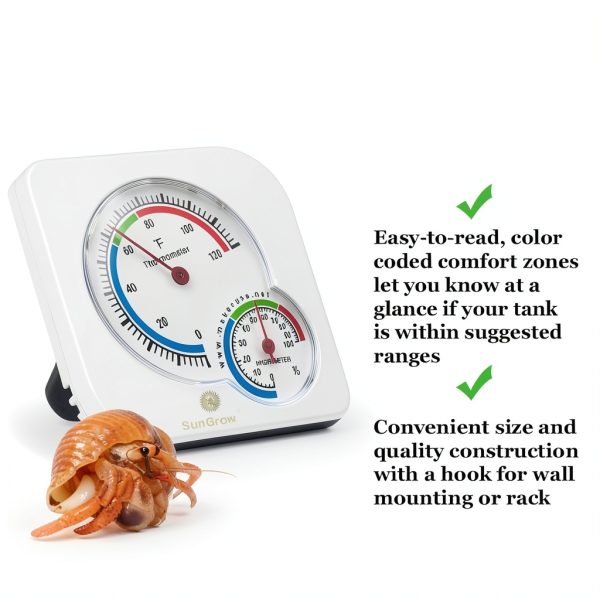 SunGrow Hermit Crab Humidity Temperature Meter Pet Terrarium-2