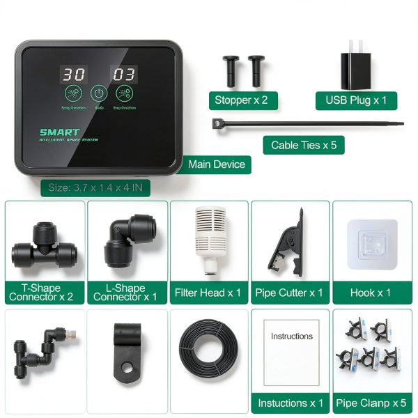 MECESOR Reptile Humidifier Misting System 360 Nozzles-5