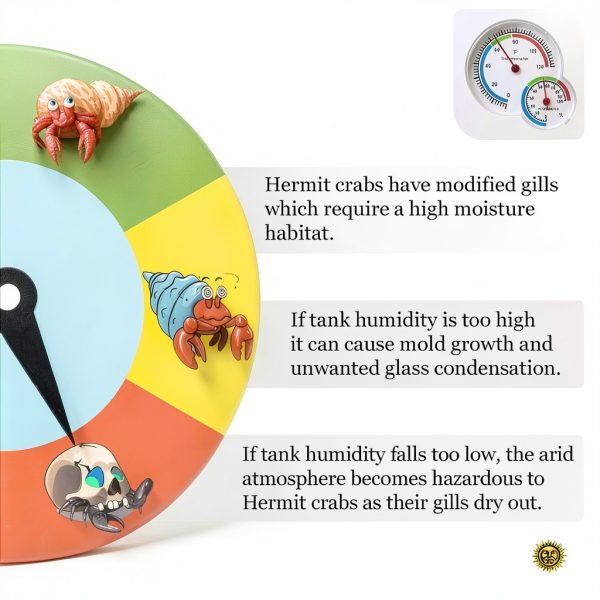 SunGrow Hermit Crab Humidity Temperature Meter Pet Terrarium-3