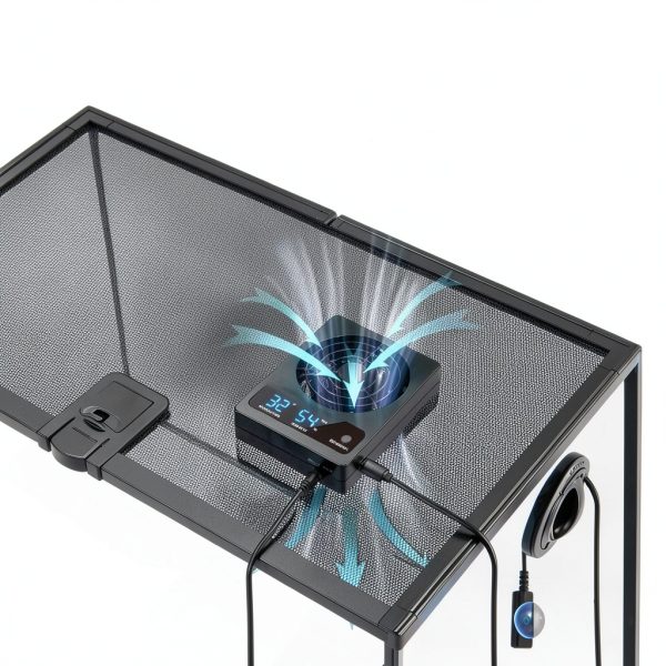 GeeKoit Terrarium Thermo Hygrometer Ventilation Fan Reptile-2