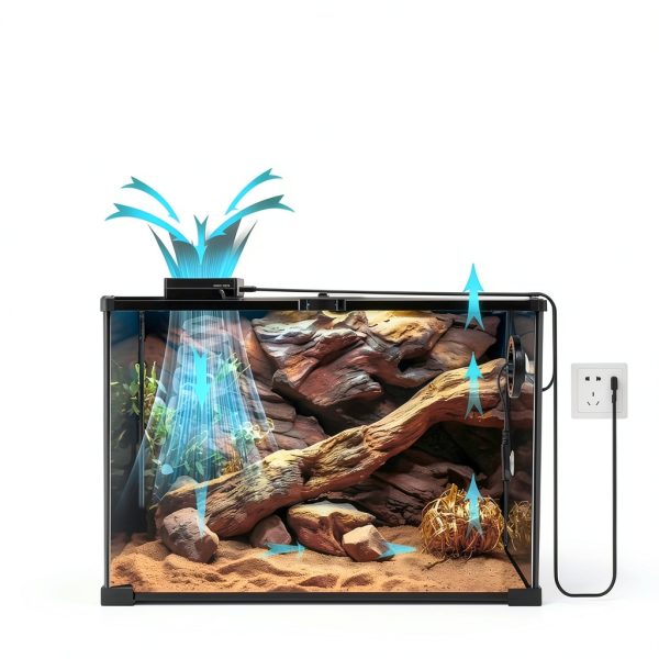 GeeKoit Terrarium Thermo Hygrometer Ventilation Fan Reptile-3