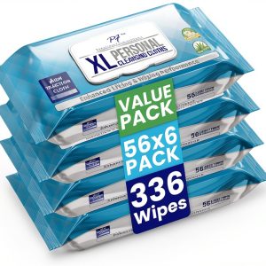 Innovent Aloe Vera Wash Cloths 56 Count Pack Soft Thick XL Adult Wipes-0
