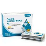 Winner Medical Saline Wipes 0.9% Isotonic Cotton 70 Count 6x8 Inch-0
