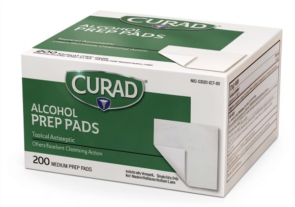 Medline Antiseptic Prep Pads 70% Isopropyl Alcohol 2‑Ply 200 Count-2