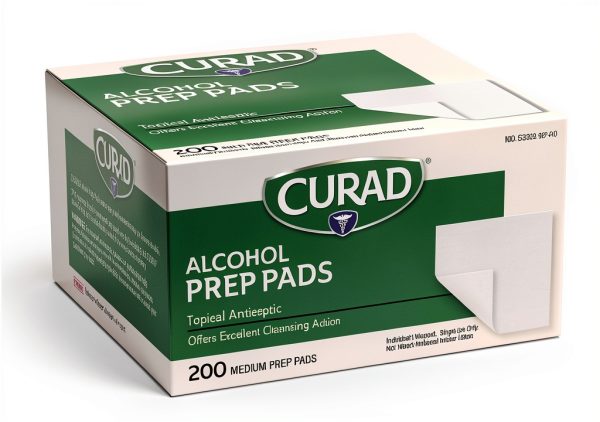 Medline Antiseptic Prep Pads 70% Isopropyl Alcohol 2‑Ply 200 Count-3