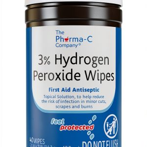 Hydrogen Peroxide Wipes 3 Percent 40 Pack Moisture Lock Pharma C-0