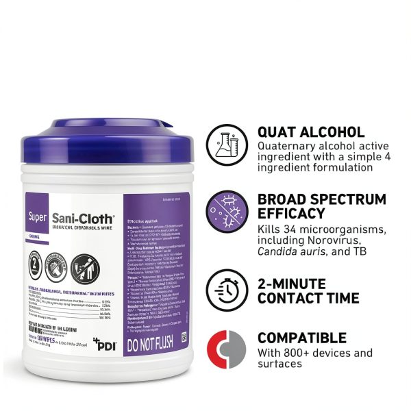 PDI First Aid Cleansing Wipes 21046 100 Count Antibacterial Cloths-2
