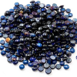 Fire Glass VEVOR 20lb Cobalt Blue 3/4-Inch High-Temp Fireplace Rocks-0