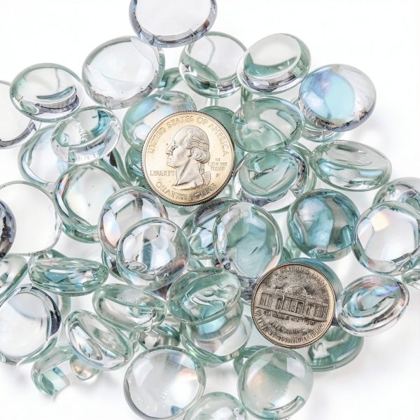 GRISUN 1/2 Inch Ultra Clear Fire Glass Beads 10 lb for Fire Pit-1