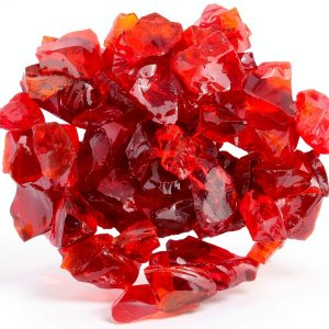 Fire Glass Hiland RGLASS RED 10lb Red Glass for Gas Fire Pit-0